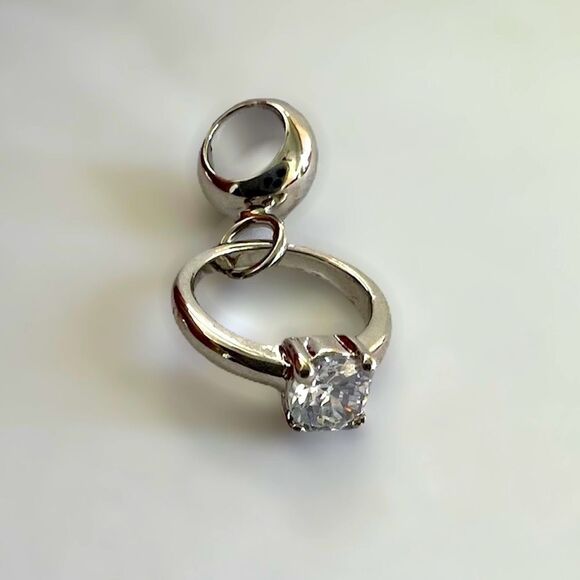 Engagement Ring Rhinestone Charm - Picture 1 of 3